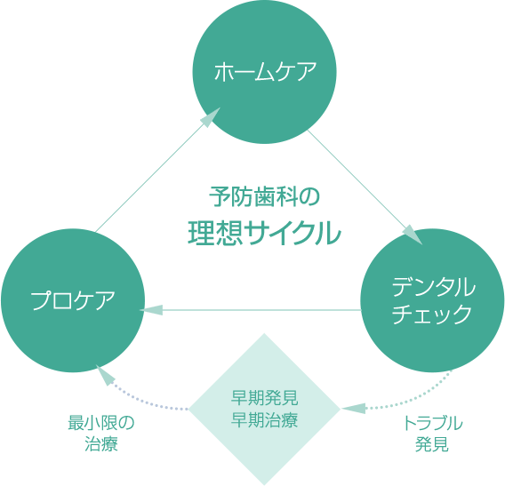 予防歯科の理想サイクル